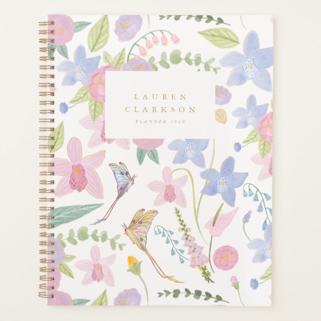 Launiger Blumen-Schmetterling-Planner Planer (Vorderseite)