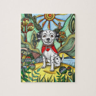 Launiger Dalmatiner-Hund Herbst-Puzzle Puzzle