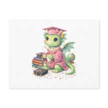 Launiger Diplom-Drache mit Abschlussurkunde
