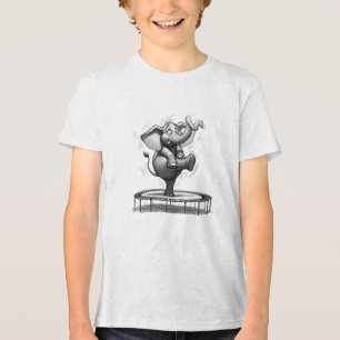 Launiger Elefant auf Trampolin – Süß und Spielreic Tri-Blend Shirt