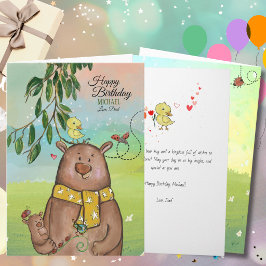 Launiger Happy Birthday Bär von Papa Karte
