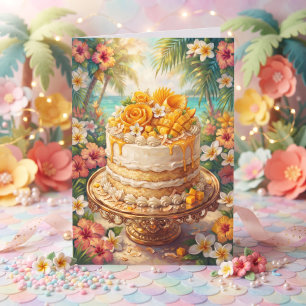 Launiger Mango-Kokosnuss-Kuchen Alles Gute zum G Karte