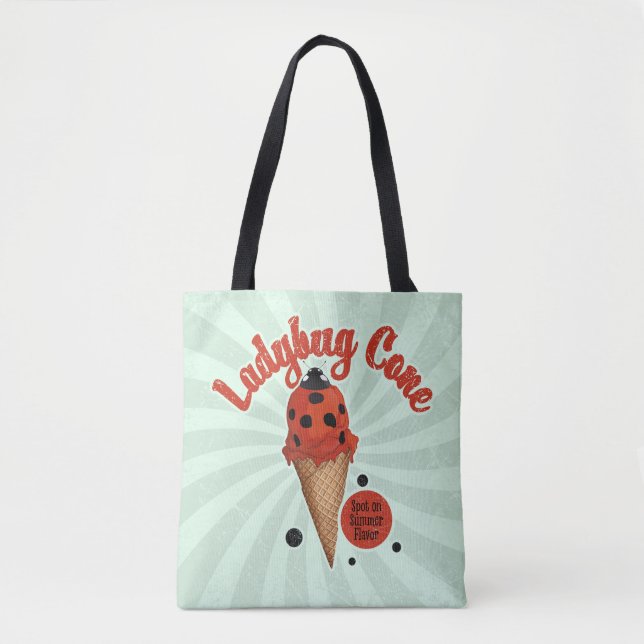 Launiger Marienkäfer | Retro-Eiscreme-Kunst (Vorderseite)