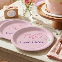 Launiger moderner rosa Hase 2. Geburtstag