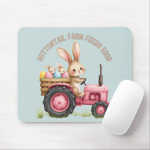 Launiger Osterhasenbauernhof mit Vintage-Traktor Mousepad