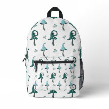 Launiger Rucksack mit Blauem Pilzmuster