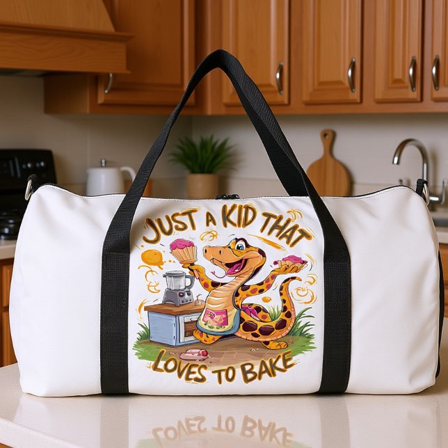 Launiger Schlabberpulli mit kuchenbackender Schlan Duffle Bag (Von Creator hochgeladen)
