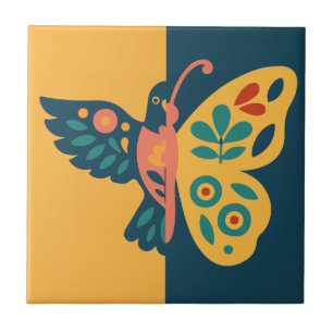 Launiger Schmetterling- und Kolibri-Design Fliese