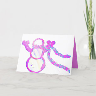 Launiger Schneemann Feiertagskarte