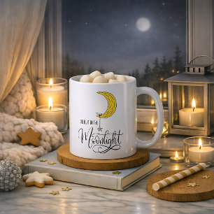 Launiger Stern und Mond Mondlicht Kaffeetasse