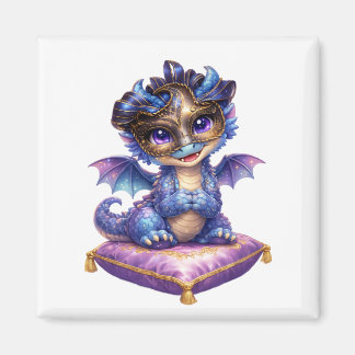 Launiger violetter Drachen-Kühlschrankmagnet Magnet