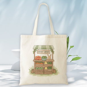 Launiger Wasserfarbiger Bauernmarktstand Tragetasche