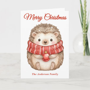 Launiger Weihnachts-Igel Feiertagskarte