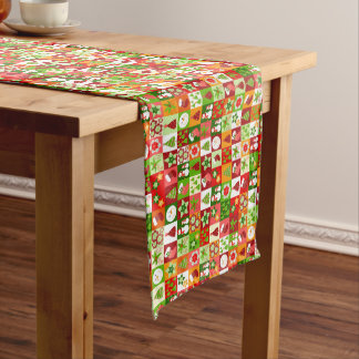 Launiger Weihnachts-Patchwork-Tischläufer Großer Tischläufer
