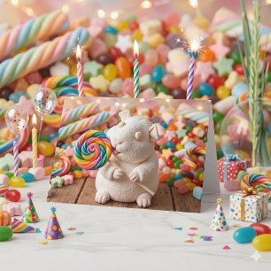 Launiges Marshmallow-Meerschweinchen Alles Gute zu Karte