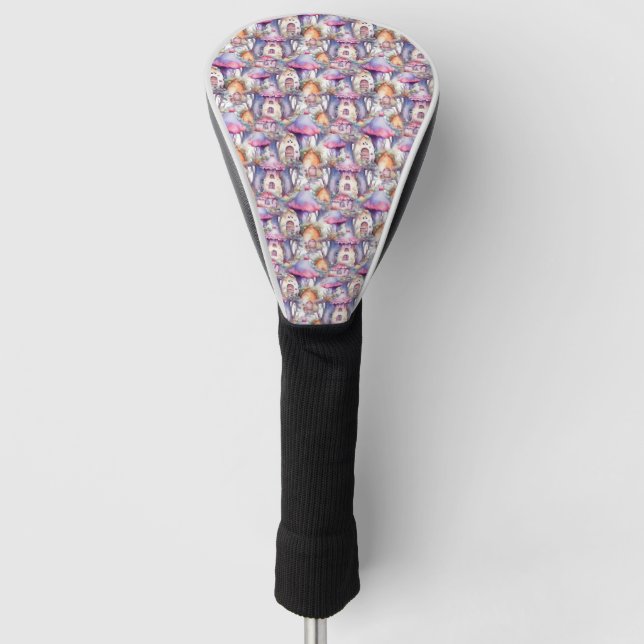 Launiges Pilzhaus-Muster (2) Golf Headcover (Vorderseite)