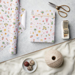 Launiges Wasserfarbenmuster für den Sommer Geschenkpapier