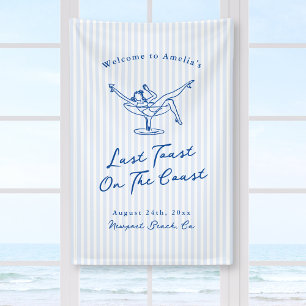 Launisch Handgezeichneter Blauer Letzter Toast an Banner