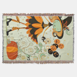 launisch/Hexe/Kürbis/Herbst Decke