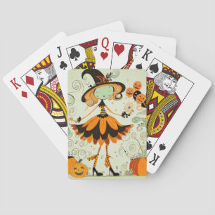 launisch/Hexe/Kürbis/Herbst Spielkarten