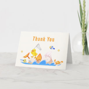 Launische Alberne Gans Ozean Angel Baby Shower Dankeskarte