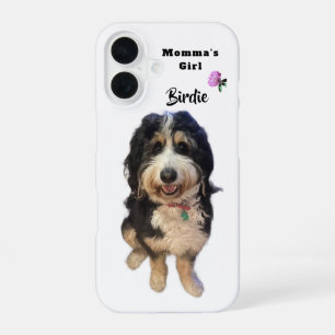 Launische Bernedoodle-Hundefoto Mamas Mädchen Name iPhone 16 Hülle