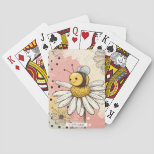 Launische Blume und Biene – Gemütliche Blumen (1) Spielkarten