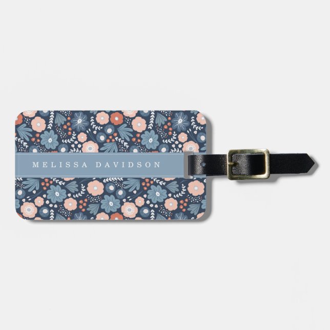 Launische Blumen-Gepäckanhänger Gepäckanhänger (Vorderseite horizontal)