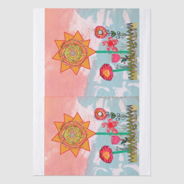 Launische Blumen  Seidenpapier (Vorderseite)