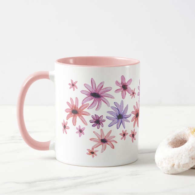 Launische Blumen Tasse (Mit Donut)