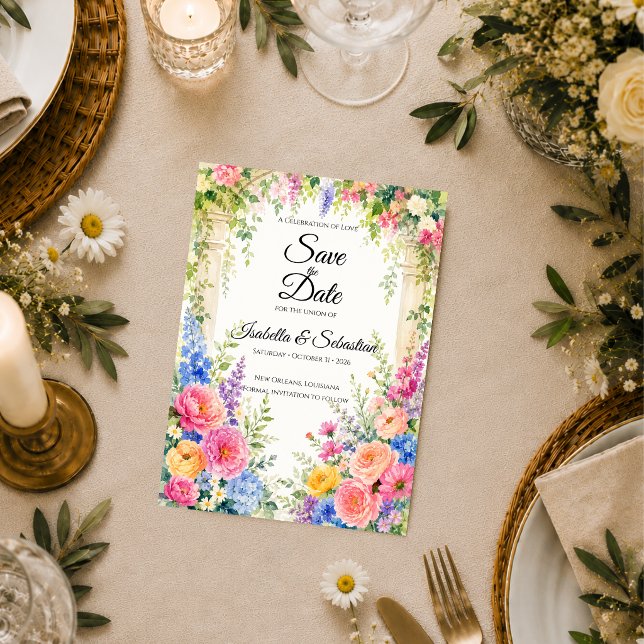 Launische Blumengarten-Hochzeit Save The Date (Von Creator hochgeladen)