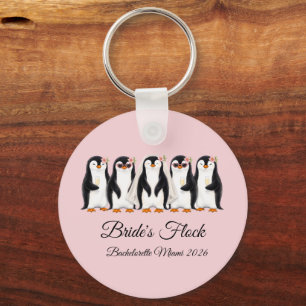 Launische Braut-Pinguin-Herde-Junggesellinnenabsch Schlüsselanhänger