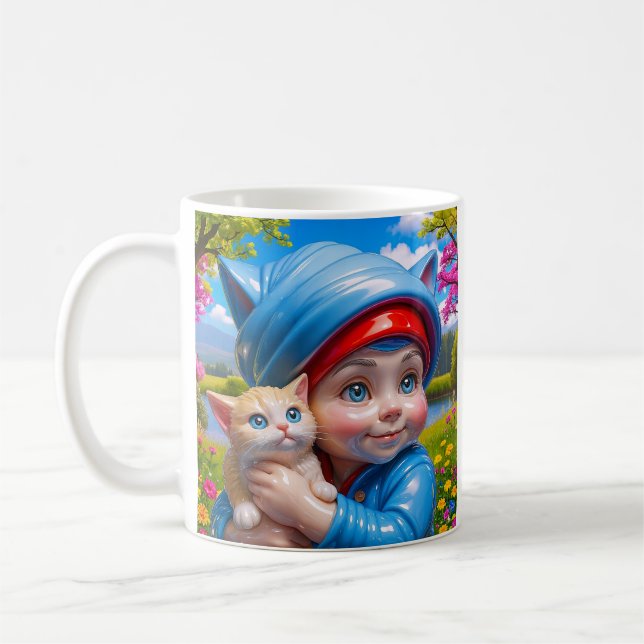 Launische Elf-Katze  Kaffeetasse (Links)