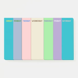 Launische Farbwochenzeitung Zu-listen auf Post-it Klebezettel