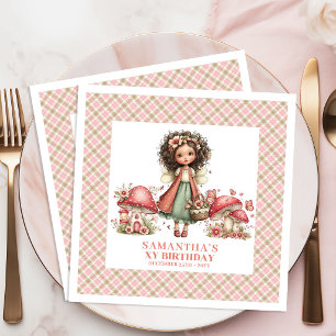 Launische Feen Rosa Blumen Benutzername Party Serviette