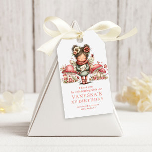 Launische Feen Rosa Blumen Mädchen Geburtstagsgesc Geschenkanhänger
