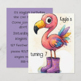 LAUNISCHE FLAMINGO-DOWNLOAD-EINLADUNG EINLADUNG