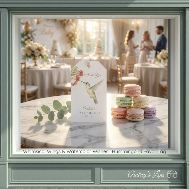 Launische Flügel & Wasserfarben-Wünsche | Geschenk Geschenkanhänger (Whimsical Wings & Watercolor Wishes | Favor Tag)