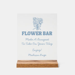 Launische Frisch auf dem Markt Blaue Babyparty zur Acrylschild