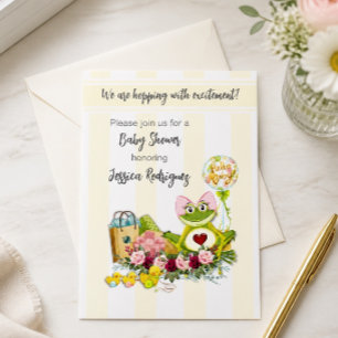 Launische Frosch-Mädchen-Baby-Shower-Einladung Einladung