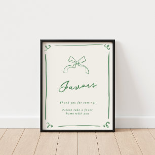 Launische grüne Handzeichnungen als Geschenke Poster