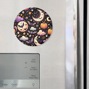 Launische Halloween-Nacht-Himmel-Pattern Magnet