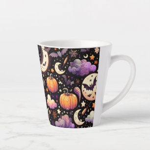 Launische Halloween-Nacht-Himmel-Pattern Milchtasse