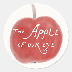 Launische Herbst-Apfel Unserer Liebling Baby Showe Runder Aufkleber