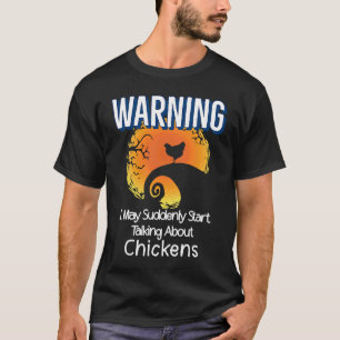 Launische Hühner-Silhouette Farmer-Mädchen-Humor T-Shirt