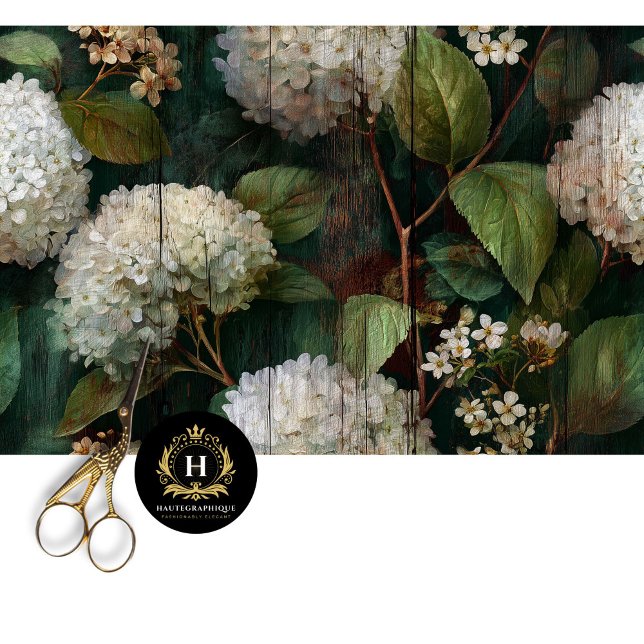 Launische Hydrangea nahtlose Decoupage Seidenpapier (Von Creator hochgeladen)
