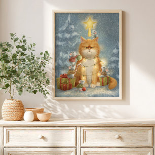 Launische Katze und Mäusemärchenbuch-Kinderposter Poster