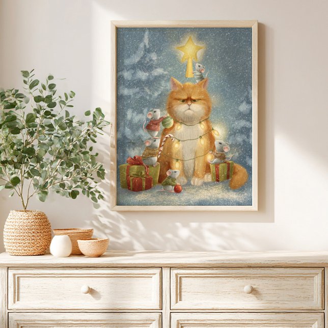 Launische Katze und Mäusemärchenbuch-Kinderposter Poster (Von Creator hochgeladen)