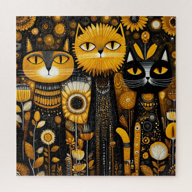 Launische Katzen Puzzle (Vertikal)