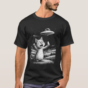 Launische Katzen-UFO T-Shirt